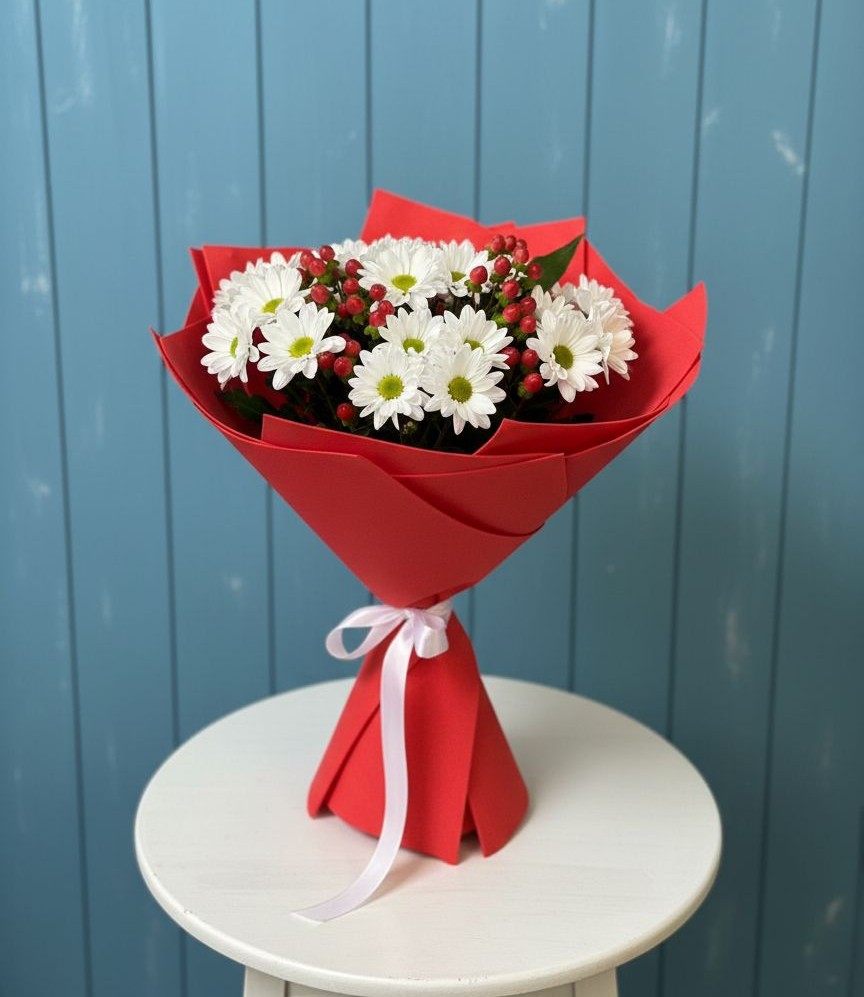 Букет цветов из: Хризантемы в Поселок санатория имени Герцена