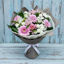 Букет цветов из:  Герберы, Альстромерии и Хризантемы #REPLACE_PRED# Поселок санатория имени Герцена