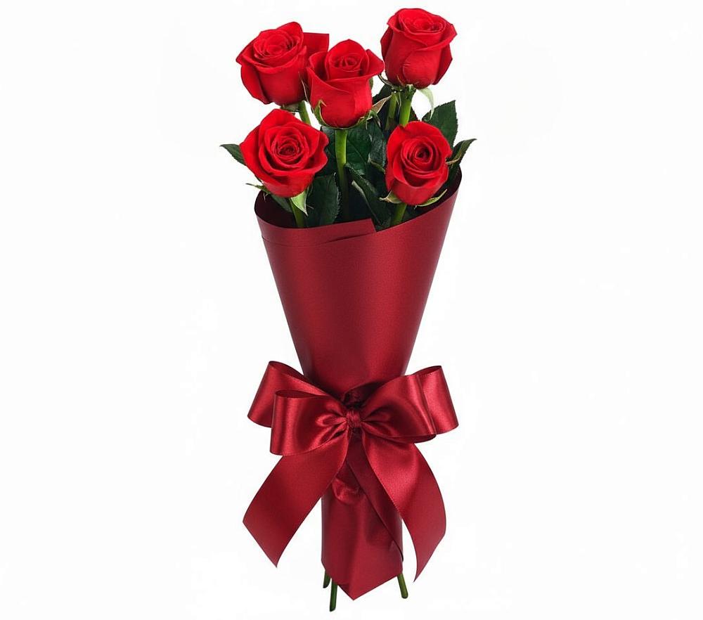 Букет 5 Красных роз Эдлесс Лав в Поселок санатория имени Герцена