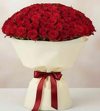 Букет 101 Красная роза Милано в Поселок санатория имени Герцена