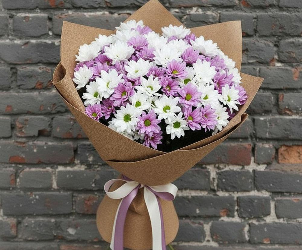 Букет цветов из: Хризантемы в Поселок санатория имени Герцена