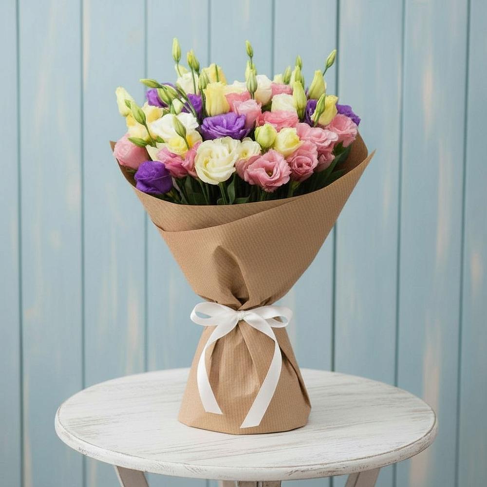 Букет цветов из: Лизиантусы в Поселок санатория имени Герцена