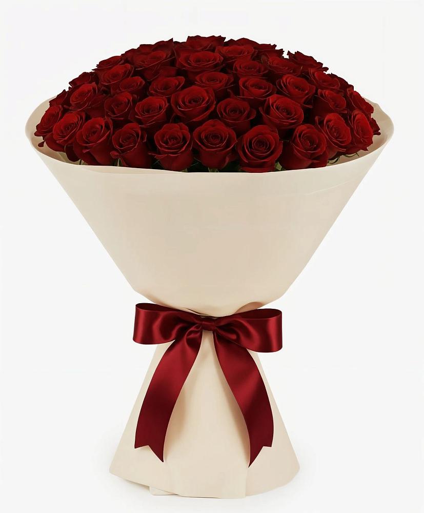 Букет 101 Бордовая роза Блэк Бакарра в Поселок санатория имени Герцена