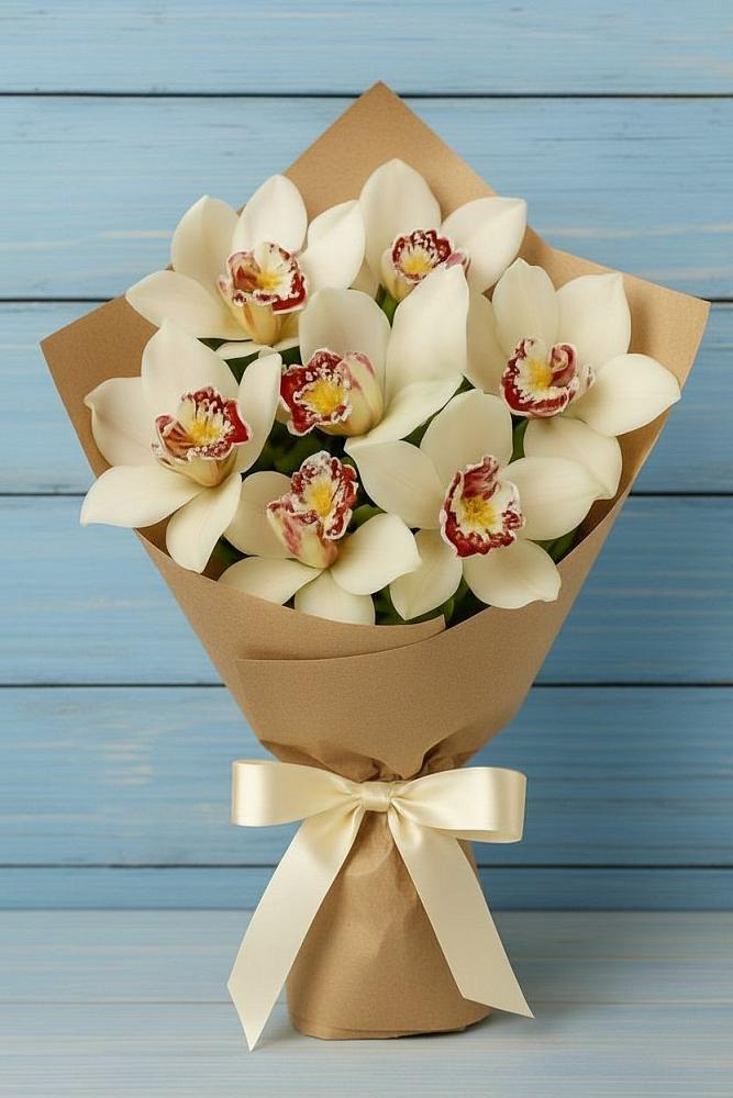 Букет цветов из: Орхидеи и Розы в Поселок санатория имени Герцена