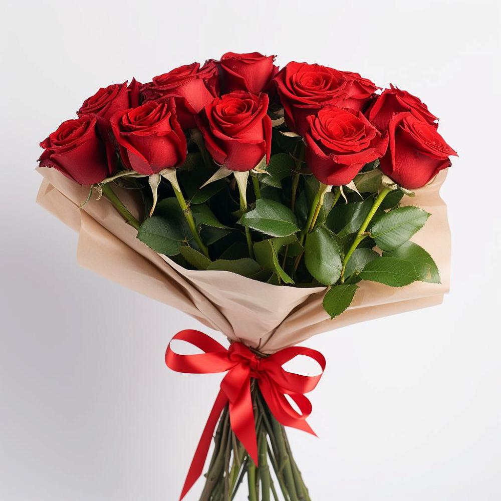 Букет 11 Красных роз Эдлесс Лав в Поселок санатория имени Герцена