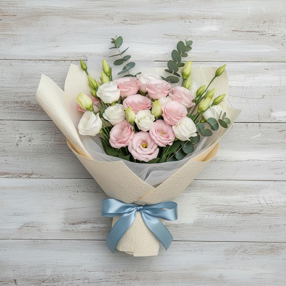 Букет цветов из: Лизиантусы в Поселок санатория имени Герцена